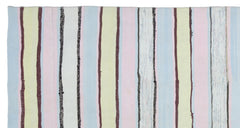 Girit Bej Çizgili Yün El Dokuma Halısı 164 x 310 Apex Unique