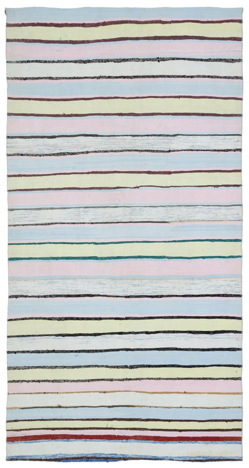 Girit Bej Çizgili Yün El Dokuma Halısı 164 x 310 Apex Unique