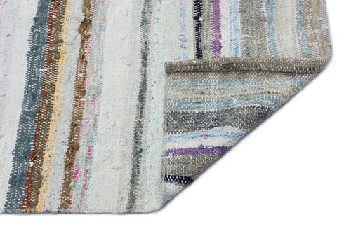 Girit Bej Çizgili Yün El Dokuma Halısı 150 x 307 Apex Unique