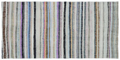Girit Bej Çizgili Yün El Dokuma Halısı 150 x 307 Apex Unique