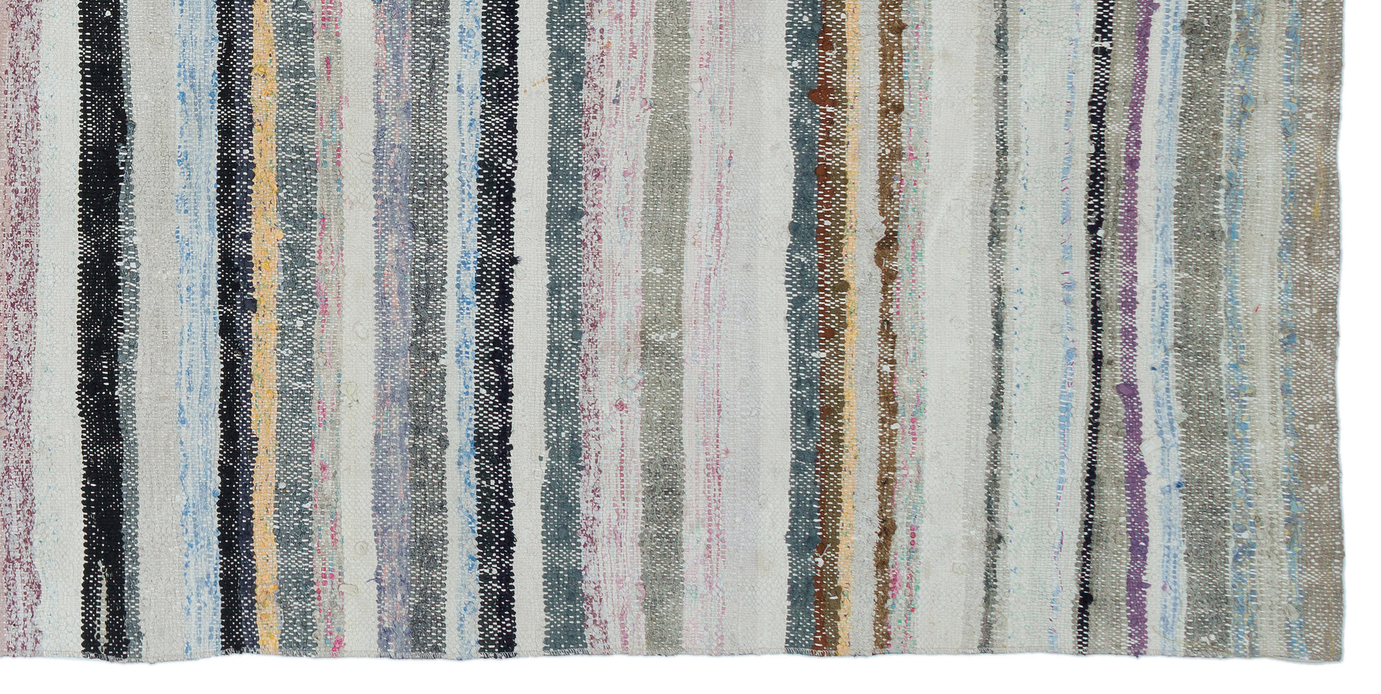 Girit Bej Çizgili Yün El Dokuma Halısı 150 x 307 Apex Unique