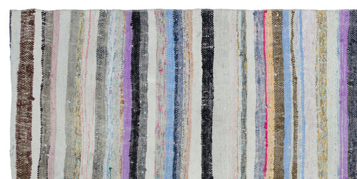 Girit Bej Çizgili Yün El Dokuma Halısı 150 x 307 Apex Unique