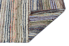 Girit Bej Çizgili Yün El Dokuma Halısı 150 x 296 Apex Unique