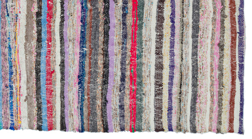 Girit Bej Çizgili Yün El Dokuma Halısı 160 x 285 Apex Unique