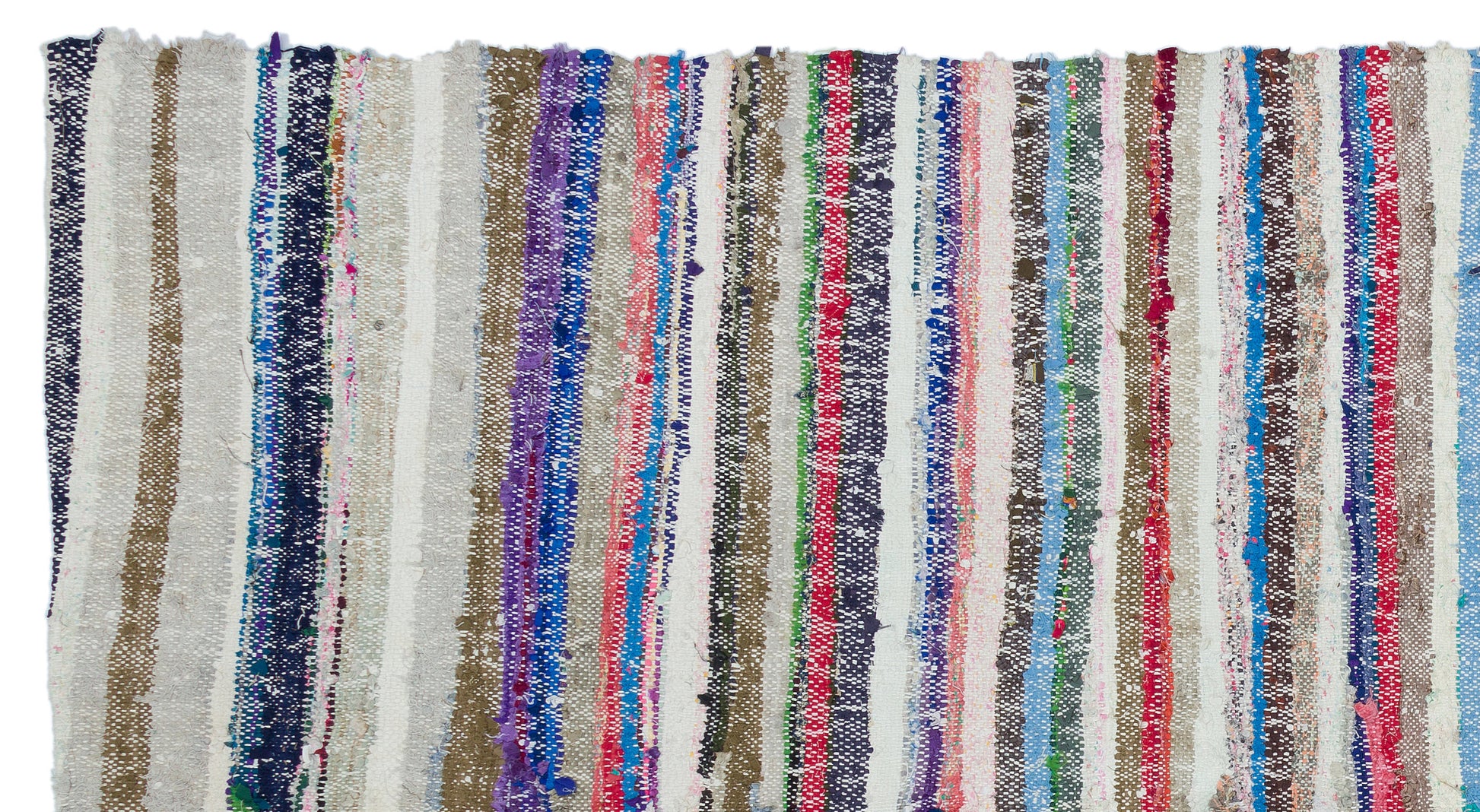 Girit Bej Çizgili Yün El Dokuma Halısı 160 x 285 Apex Unique