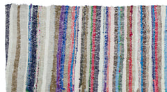 Girit Bej Çizgili Yün El Dokuma Halısı 160 x 285 Apex Unique