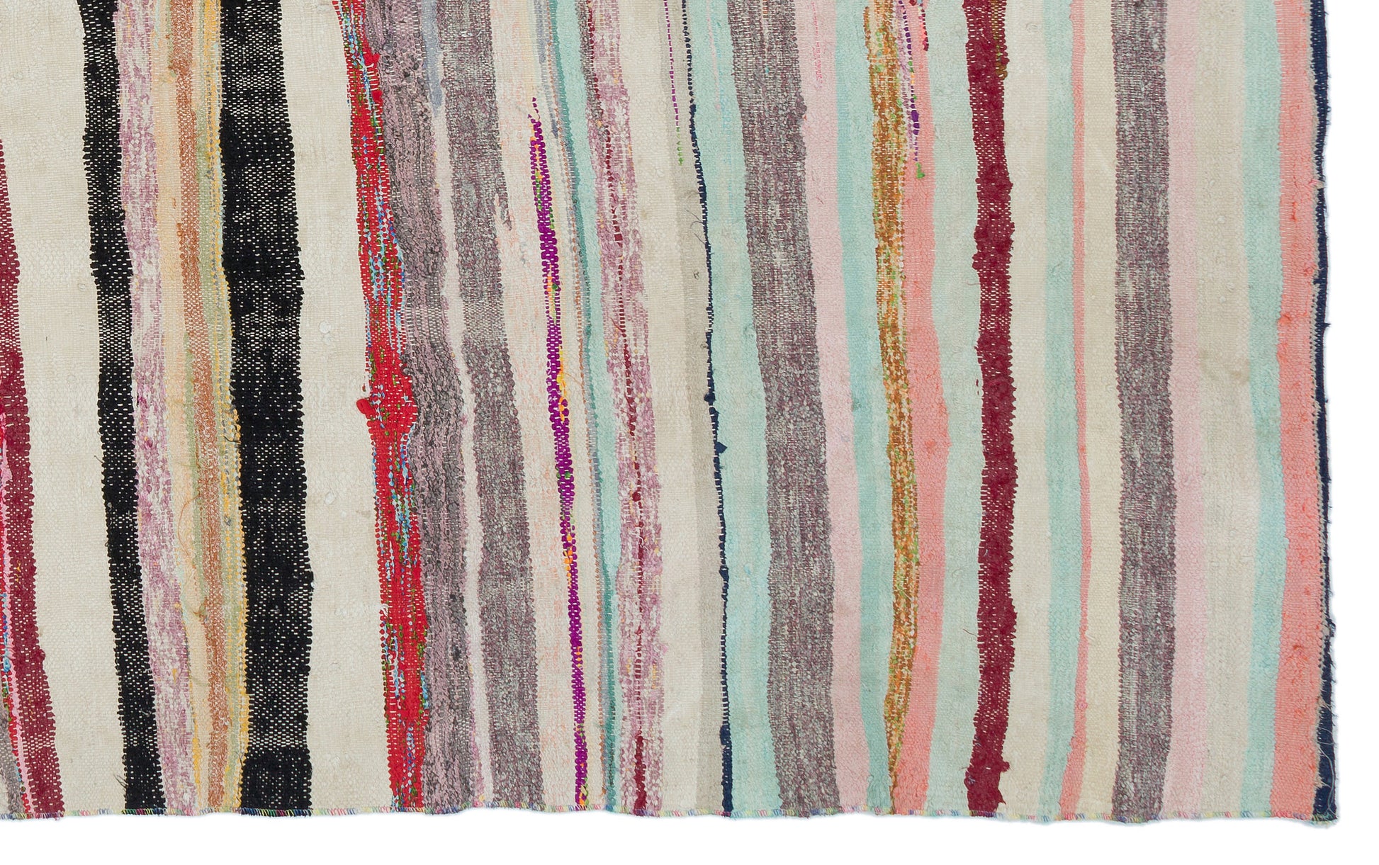 Girit Bej Çizgili Yün El Dokuma Halısı 157 x 260 Apex Unique