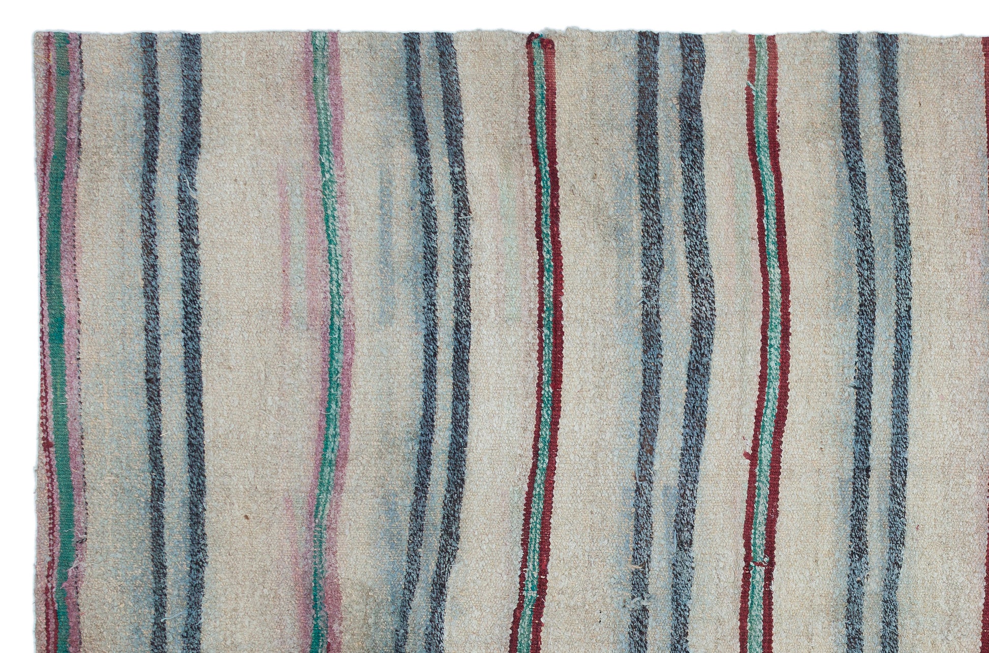 Girit Bej Çizgili Yün El Dokuma Halısı 164 x 255 Apex Unique