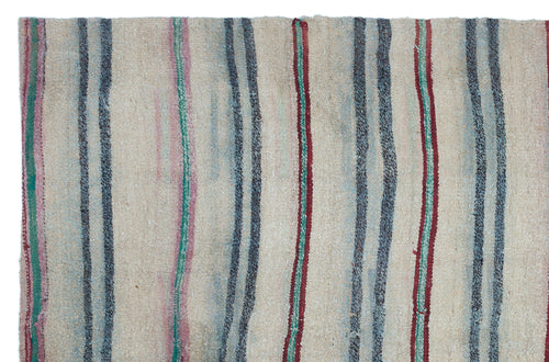 Girit Bej Çizgili Yün El Dokuma Halısı 164 x 255 Apex Unique