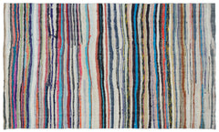 Girit Bej Çizgili Yün El Dokuma Halısı 166 x 278 Apex Unique