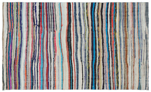 Girit Bej Çizgili Yün El Dokuma Halısı 166 x 278 Apex Unique