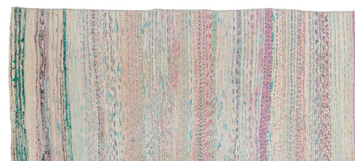 Girit Bej Çizgili Yün El Dokuma Halısı 145 x 328 Apex Unique