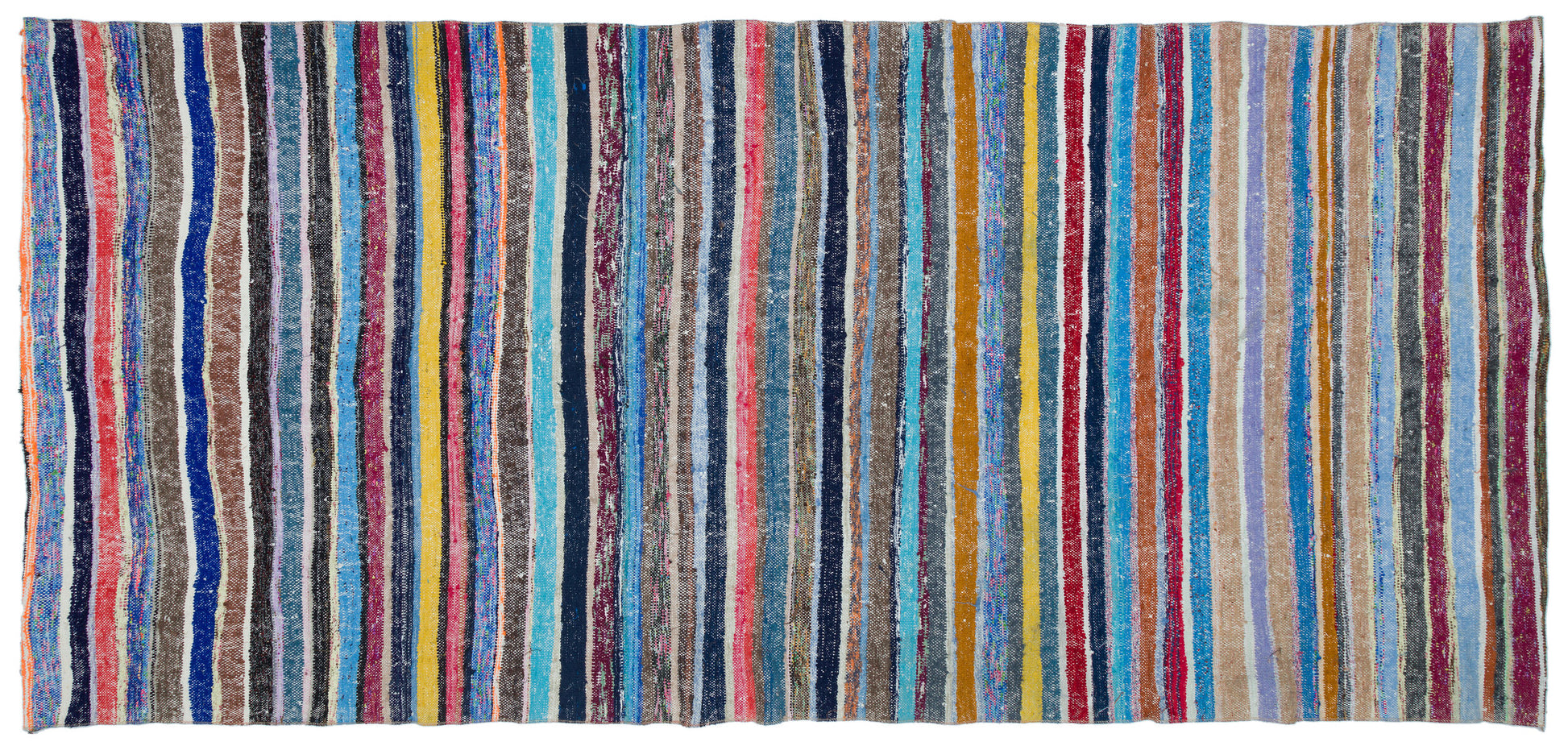 Girit Bej Çizgili Yün El Dokuma Halısı 160 x 347 Apex Unique