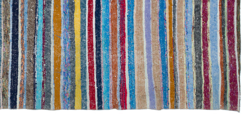 Girit Bej Çizgili Yün El Dokuma Halısı 160 x 347 Apex Unique