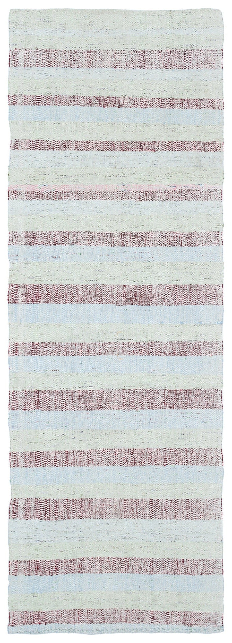 Girit Bej Çizgili Yün El Dokuma Halısı 088 x 261 Apex Unique