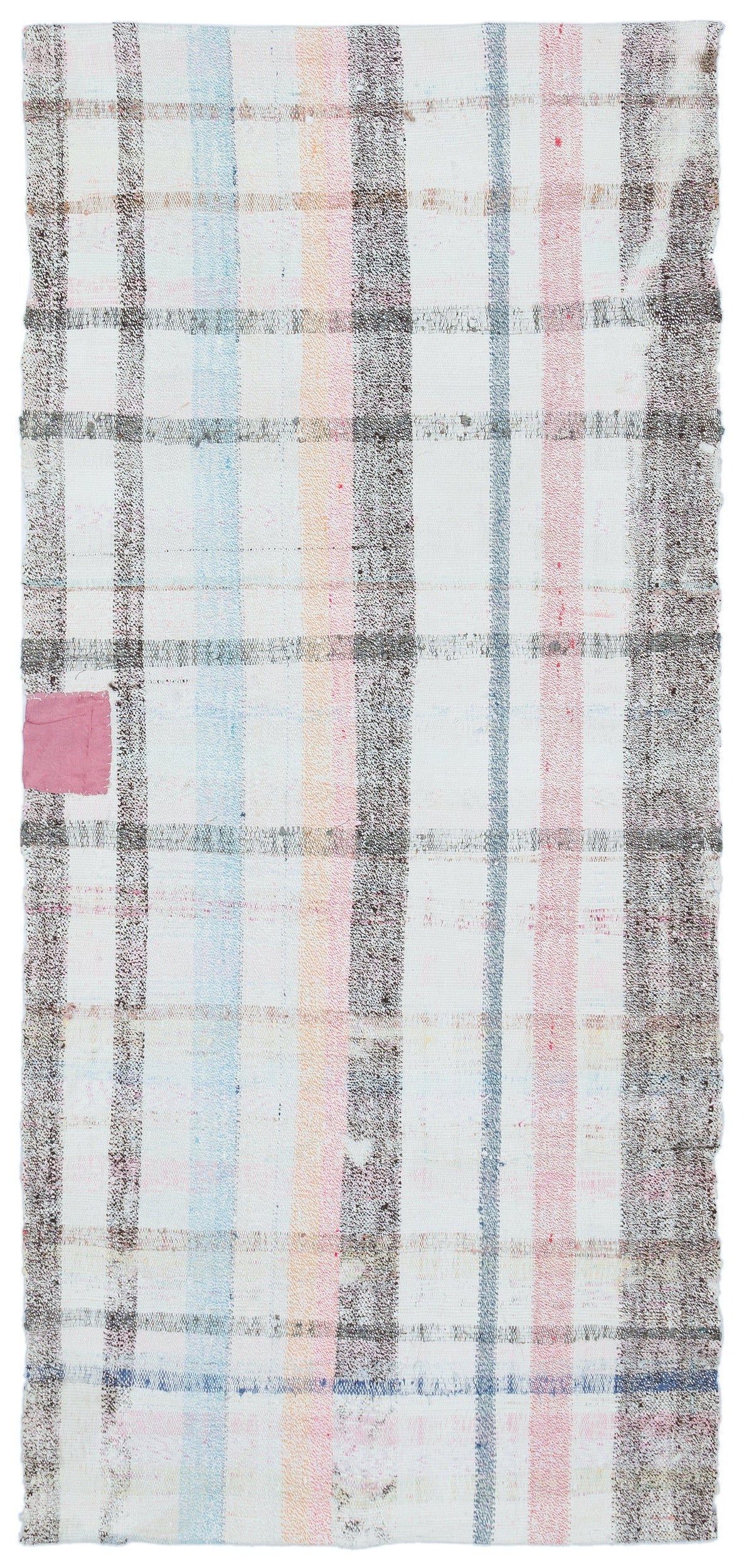 Girit Bej Çizgili Yün El Dokuma Halısı 092 x 205 Apex Unique