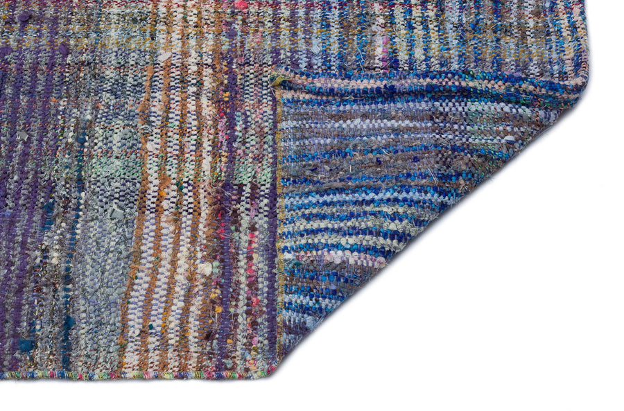Bej Bohem Çizgili Yün Halı 162x341