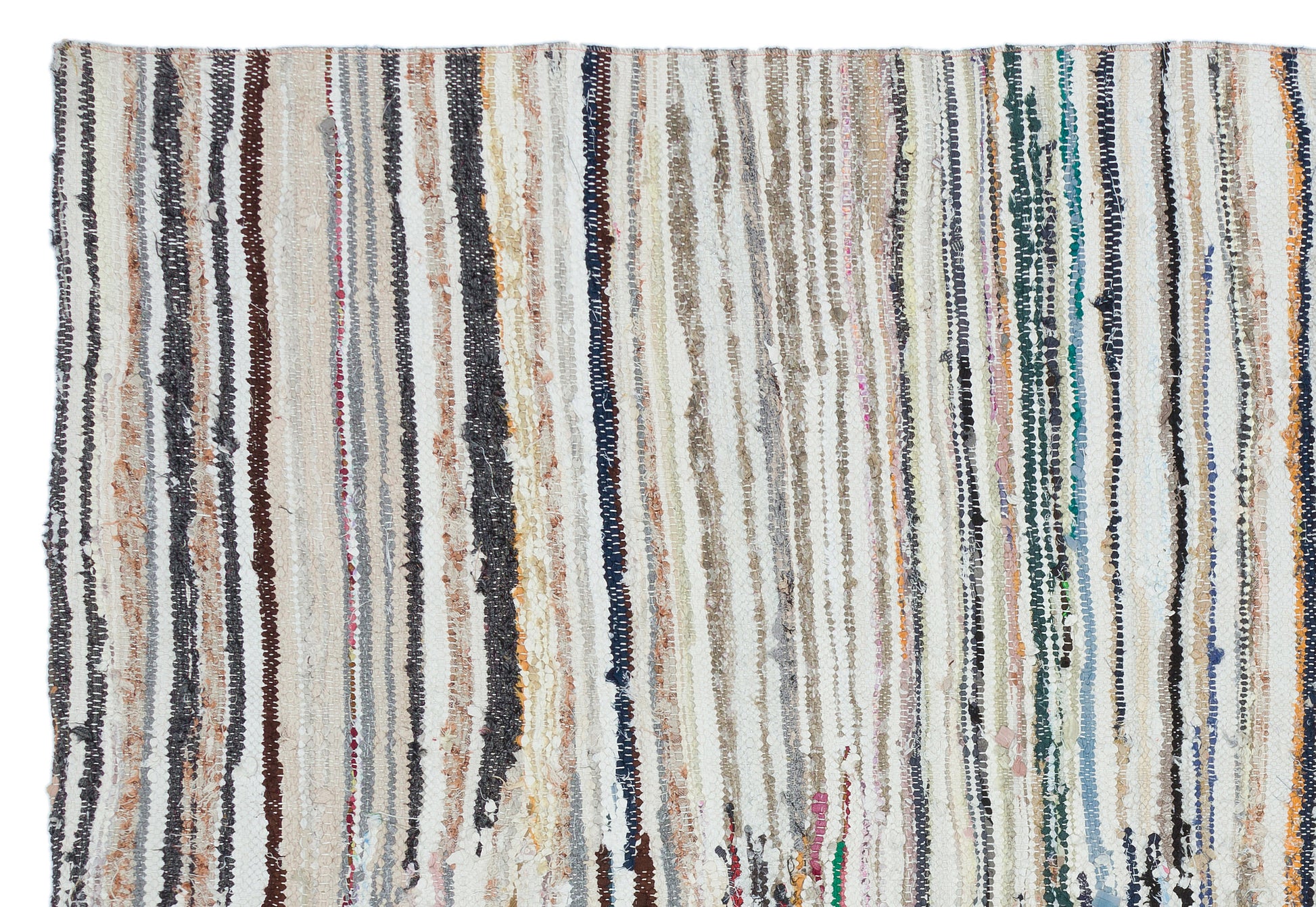 Girit Bej Çizgili Yün El Dokuma Halısı 167 x 242 Apex Unique