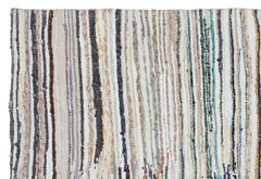 Girit Bej Çizgili Yün El Dokuma Halısı 167 x 242 Apex Unique