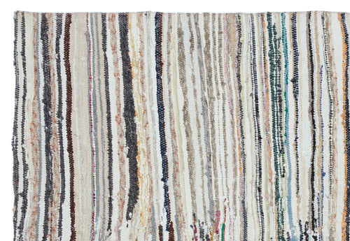 Girit Bej Çizgili Yün El Dokuma Halısı 167 x 242 Apex Unique