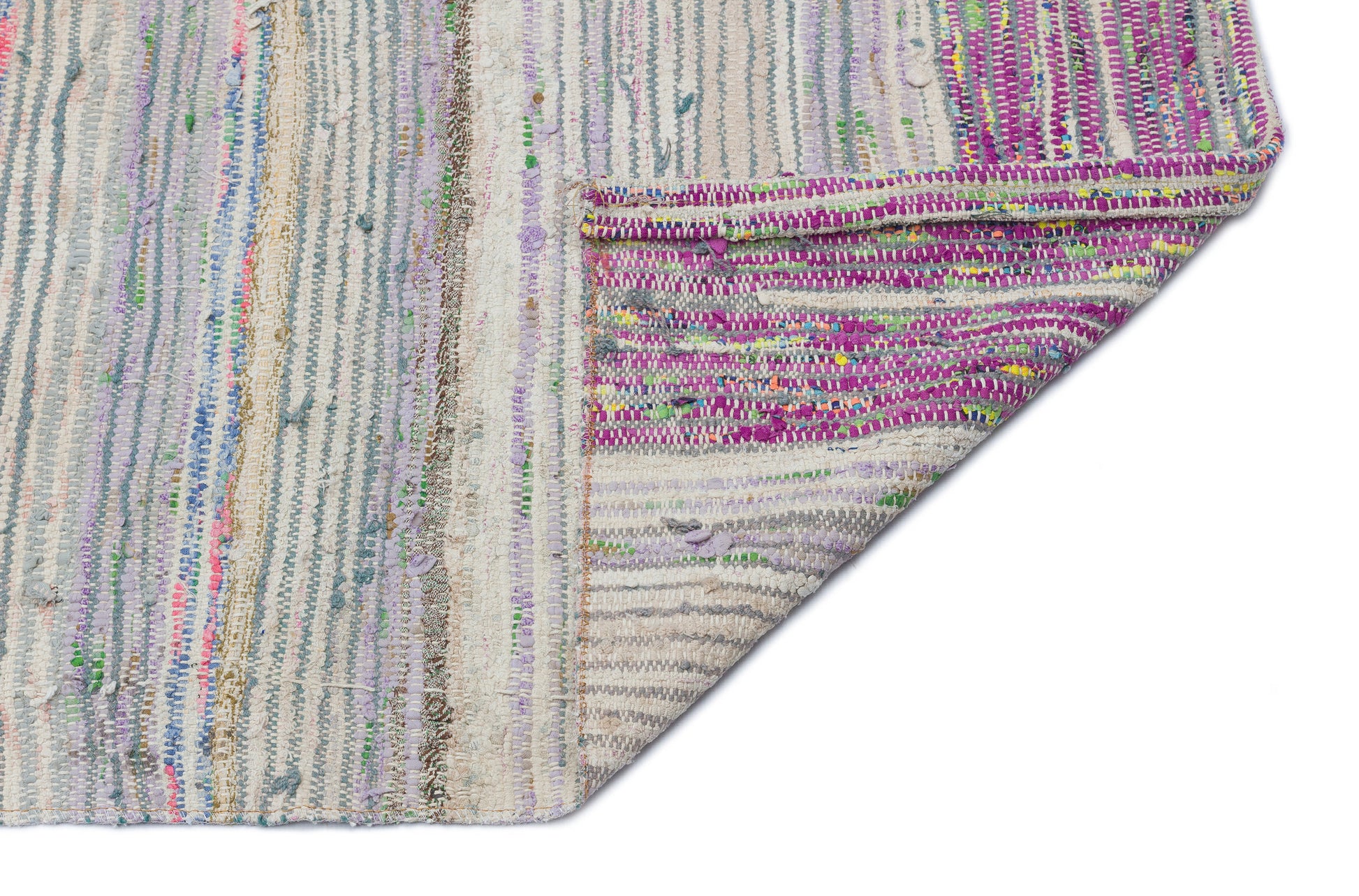 Girit Bej Çizgili Yün El Dokuma Halısı 132 x 321 Apex Unique