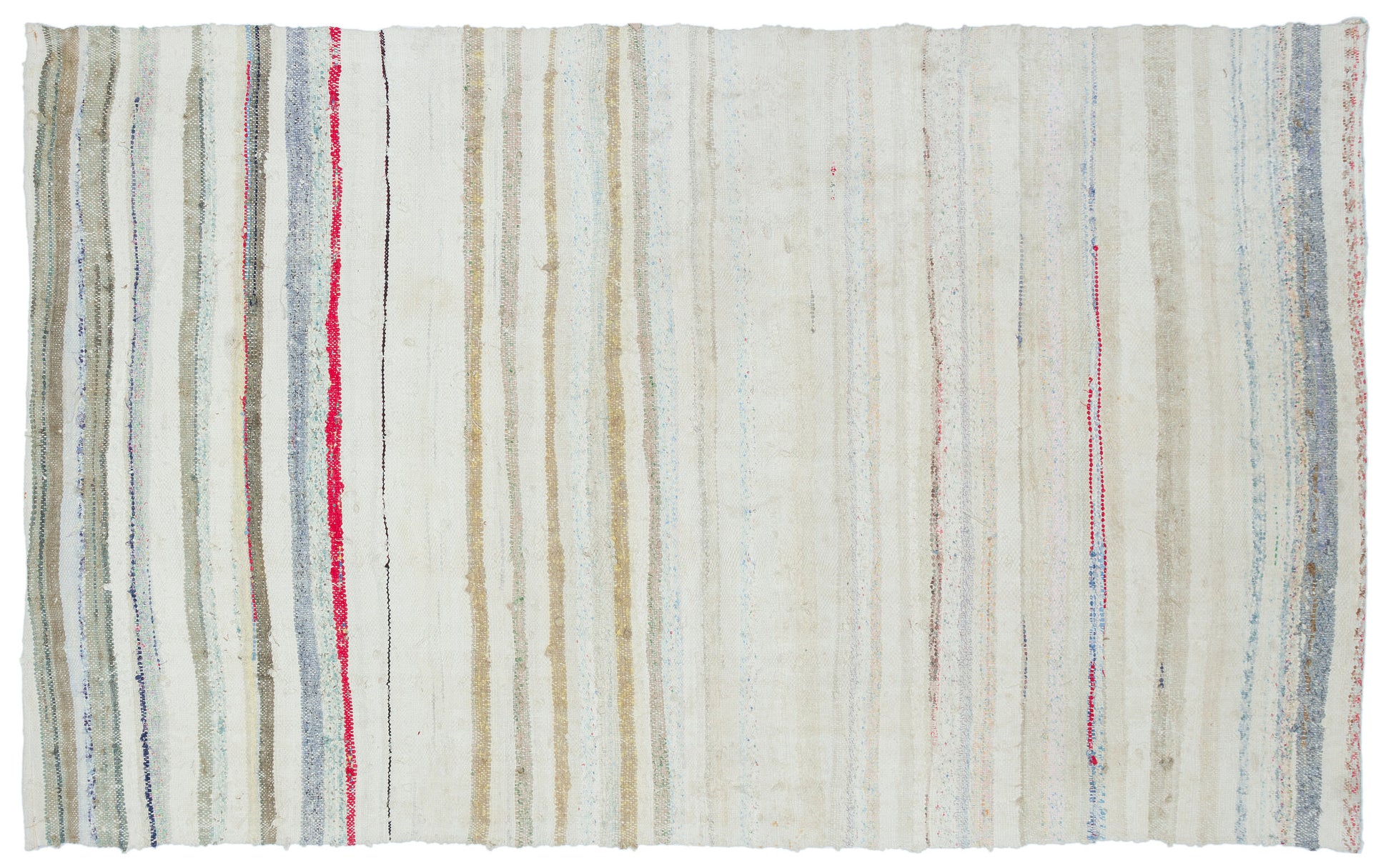 Girit Bej Çizgili Yün El Dokuma Halısı 145 x 228 Apex Unique