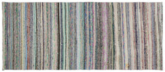 Girit Bej Çizgili Yün El Dokuma Halısı 132 x 312 Apex Unique