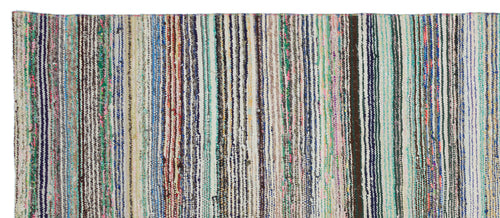 Girit Bej Çizgili Yün El Dokuma Halısı 132 x 312 Apex Unique