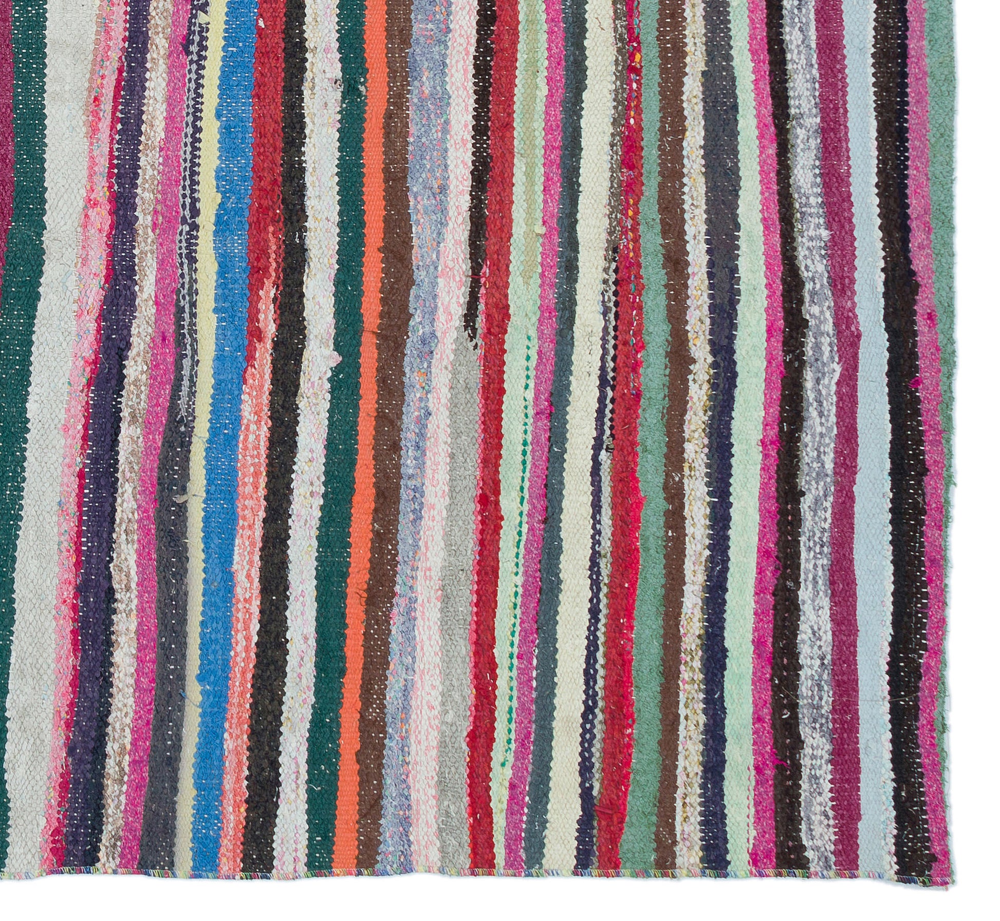 Girit Bej Çizgili Yün El Dokuma Halısı 164 x 175 Apex Unique