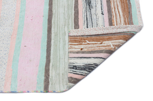 Girit Bej Çizgili Yün El Dokuma Halısı 148 x 331 Apex Unique