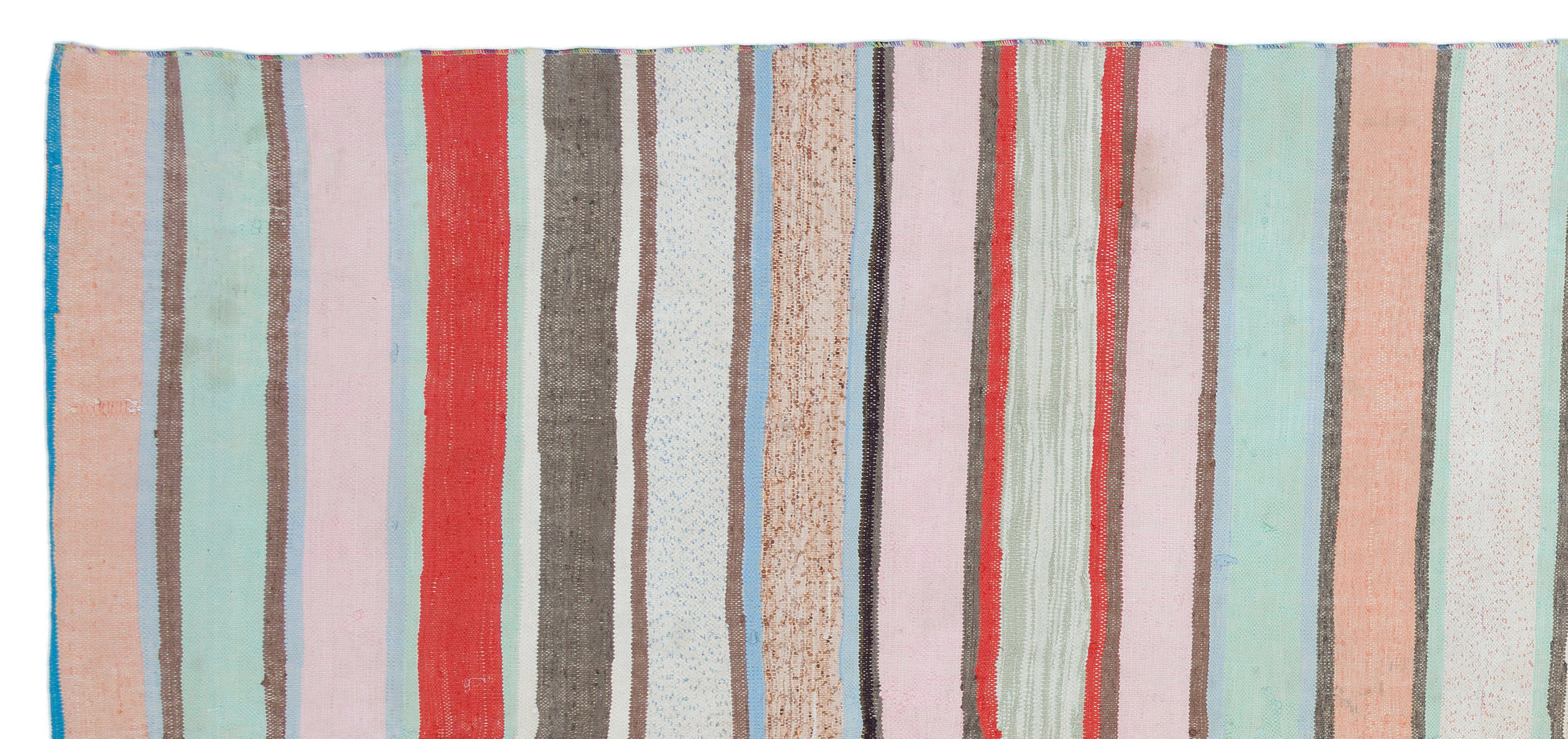 Girit Bej Çizgili Yün El Dokuma Halısı 148 x 331 Apex Unique