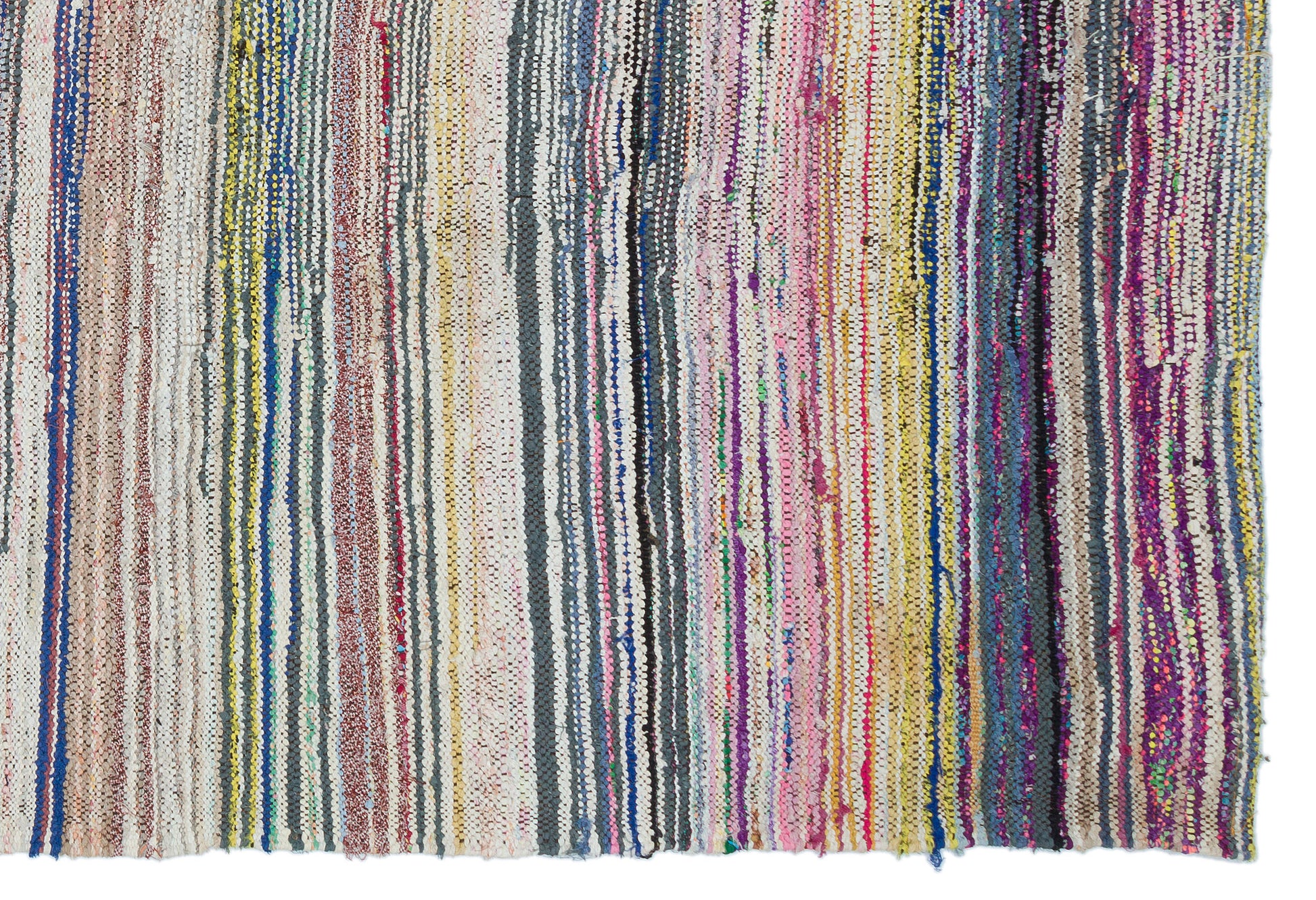 Girit Bej Çizgili Yün El Dokuma Halısı 160 x 232 Apex Unique