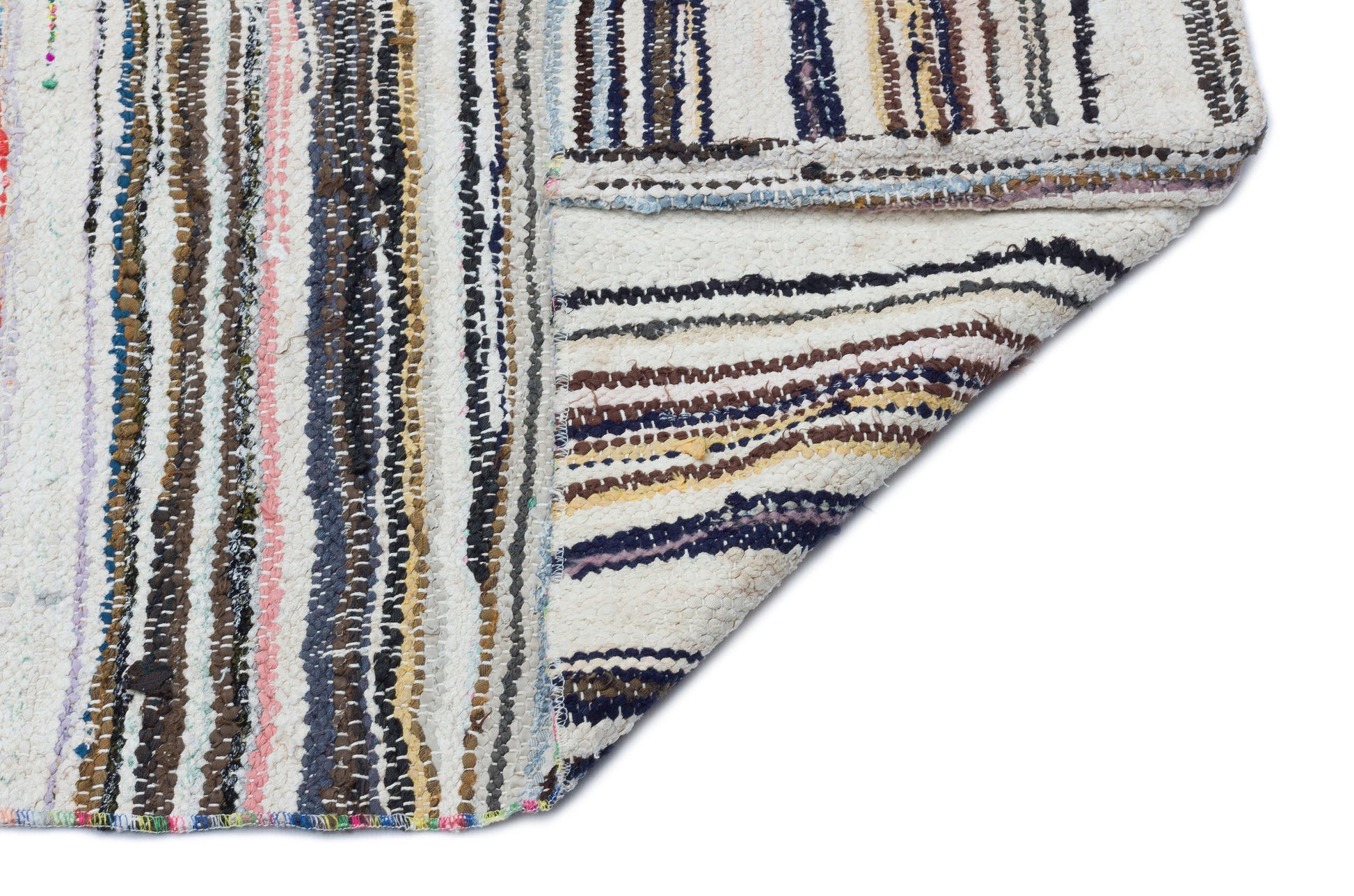 Girit Bej Çizgili Yün El Dokuma Halısı 170 x 322 Apex Unique