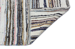 Girit Bej Çizgili Yün El Dokuma Halısı 170 x 322 Apex Unique