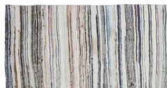 Girit Bej Çizgili Yün El Dokuma Halısı 170 x 322 Apex Unique