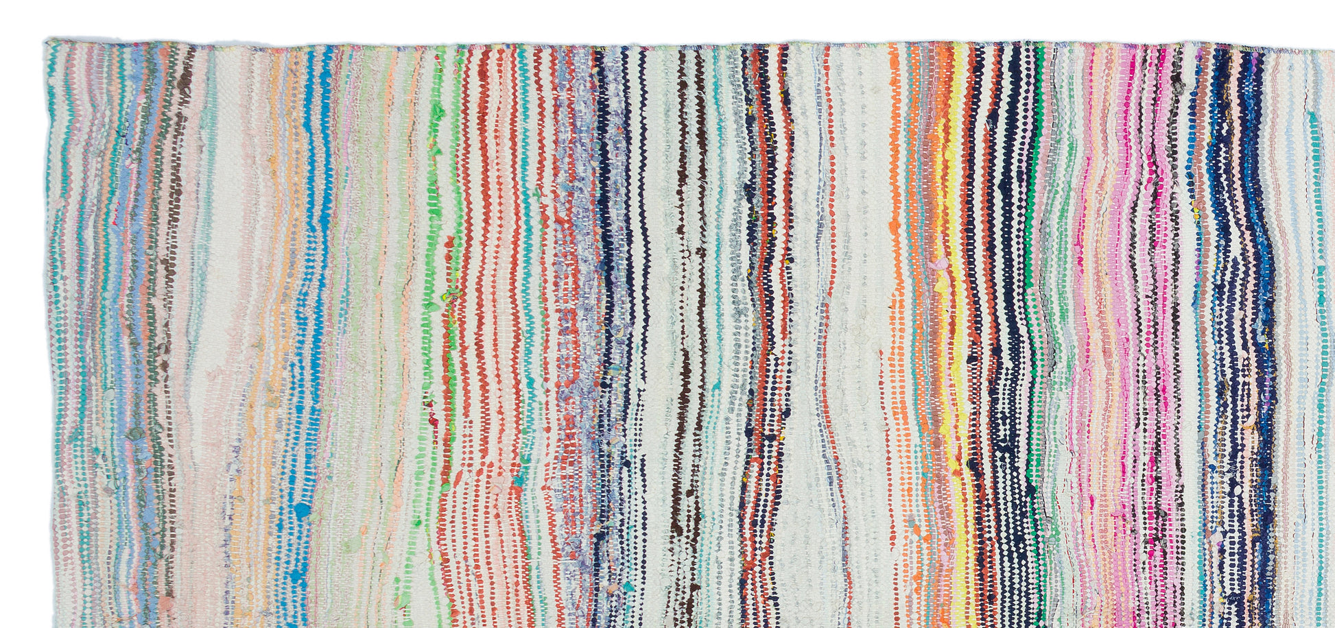 Girit Bej Çizgili Yün El Dokuma Halısı 140 x 294 Apex Unique