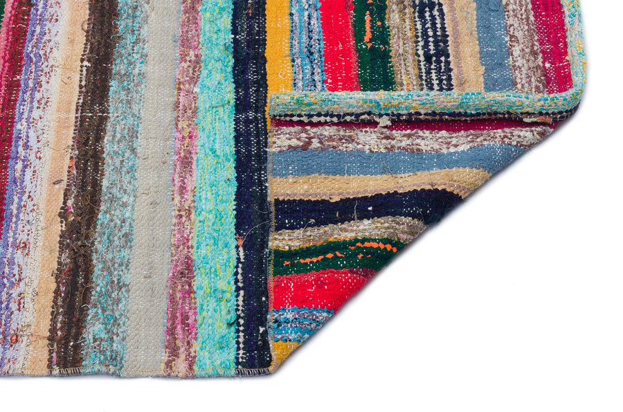 Bej Anadolu Bohem Çizgili Yün Halı 148x305 - Özel Seri