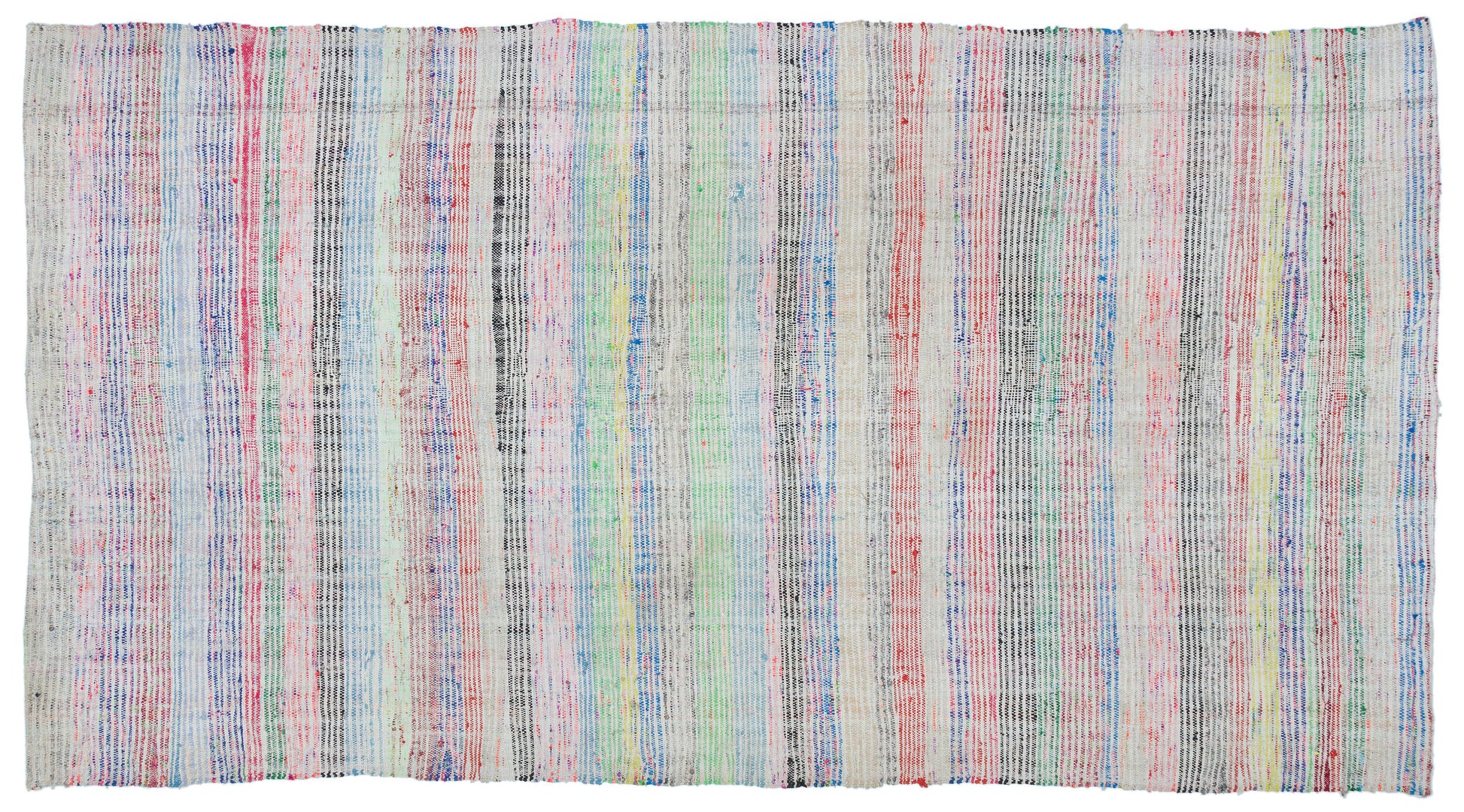 Girit Bej Çizgili Yün El Dokuma Halısı 148 x 273 Apex Unique