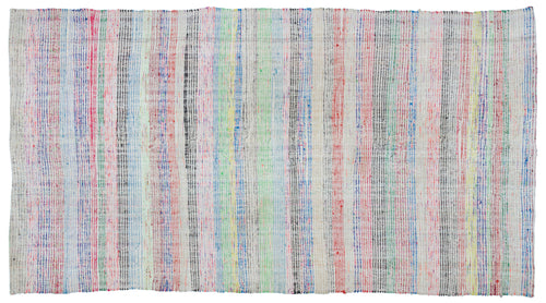 Girit Bej Çizgili Yün El Dokuma Halısı 148 x 273 Apex Unique