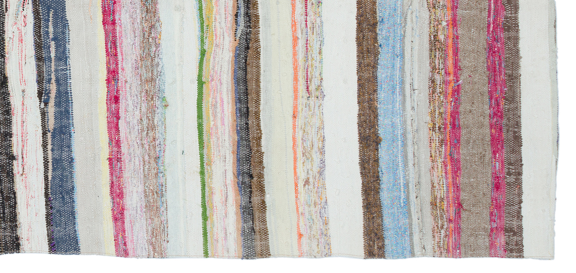 Girit Bej Çizgili Yün El Dokuma Halısı 148 x 315 Apex Unique