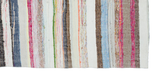 Girit Bej Çizgili Yün El Dokuma Halısı 148 x 315 Apex Unique