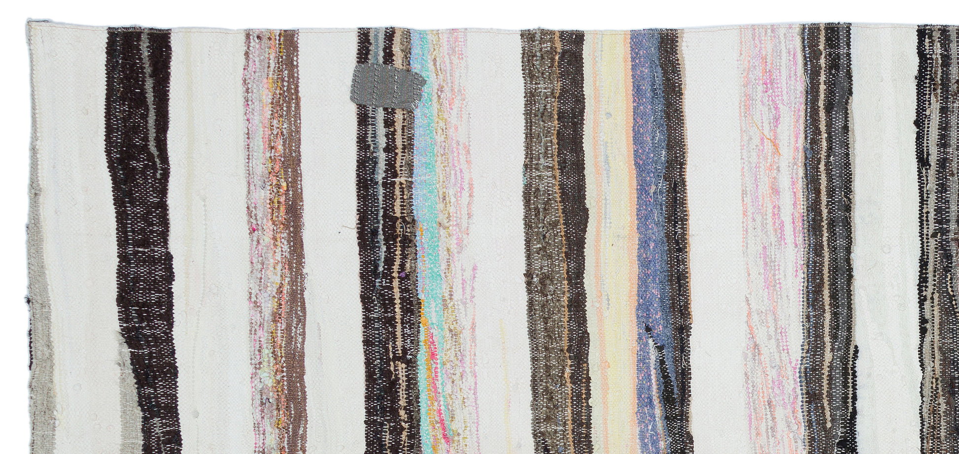 Girit Bej Çizgili Yün El Dokuma Halısı 148 x 315 Apex Unique