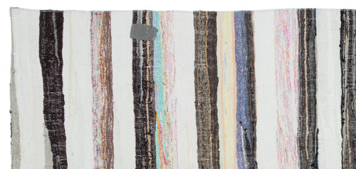 Girit Bej Çizgili Yün El Dokuma Halısı 148 x 315 Apex Unique