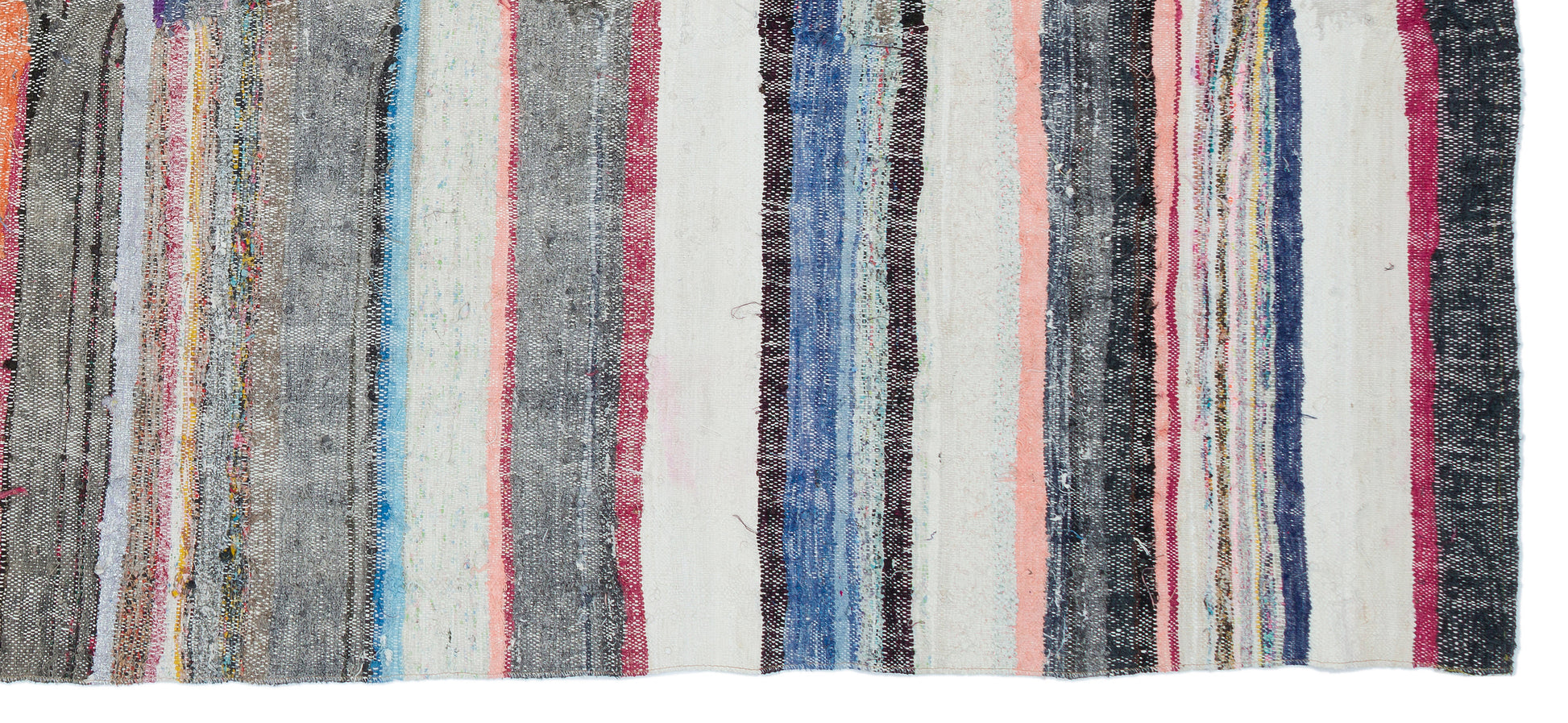 Girit Bej Çizgili Yün El Dokuma Halısı 151 x 330 Apex Unique