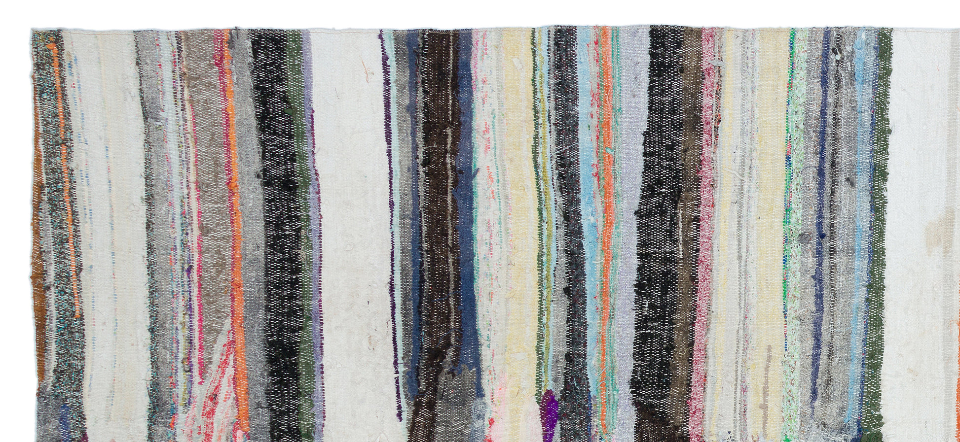 Girit Bej Çizgili Yün El Dokuma Halısı 151 x 330 Apex Unique