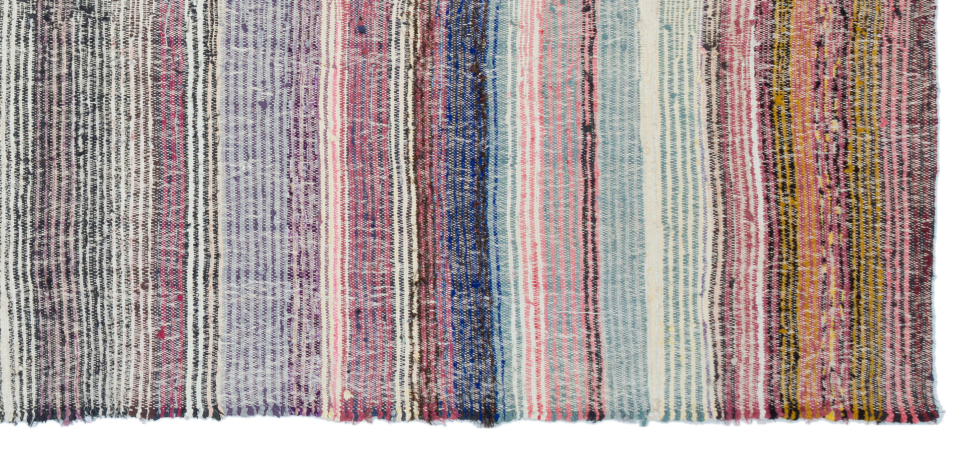 Girit Bej Çizgili Yün El Dokuma Halısı 152 x 345 Apex Unique