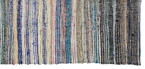 Girit Bej Çizgili Yün El Dokuma Halısı 159 x 345 Apex Unique