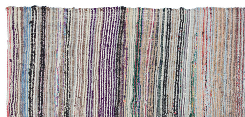 Girit Bej Çizgili Yün El Dokuma Halısı 159 x 345 Apex Unique