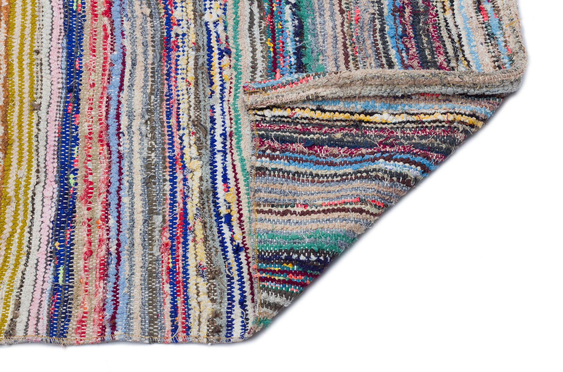 Girit Bej Çizgili Yün El Dokuma Halısı 154 x 322 Apex Unique