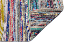 Girit Bej Çizgili Yün El Dokuma Halısı 154 x 322 Apex Unique